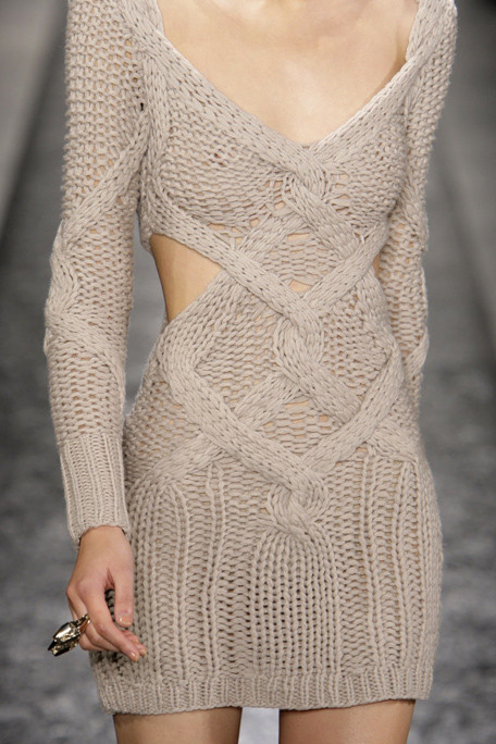 Knitted Dress On The Runway –