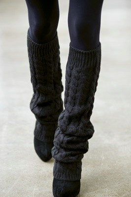 Knitted Leg Warmers on the Runway –