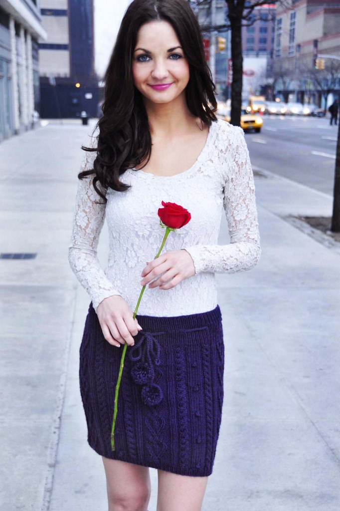 heart me forever cable knit skirt knitting pattern 8