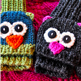 smitten mittens cat and owl gloves