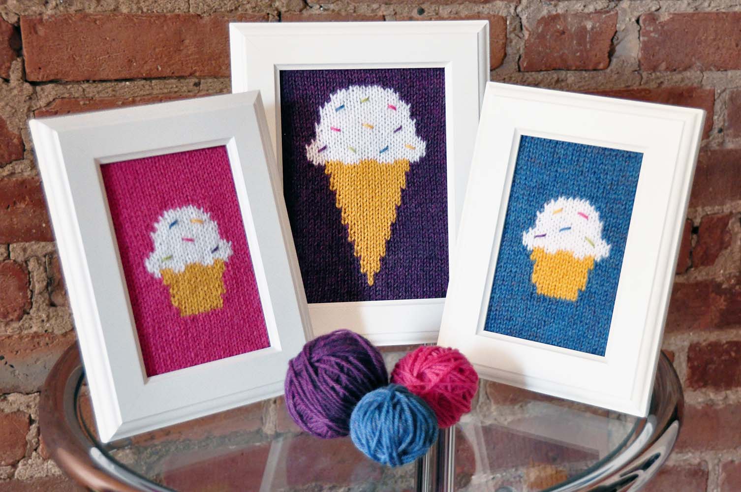  "Sweet Treats" Knitted Wall Art Knitting Pattern