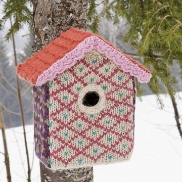 knitted bird house
