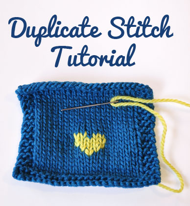 How to Knit Duplicate Stitch - KarensVariety.com